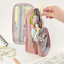 Wholesale Zippered Soft Stand up School Pencil Case